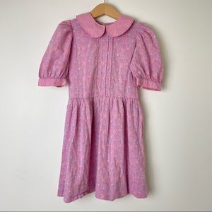 VINTAGE Laura Ashley Prairie Dress Cottagecore Ditsy Floral Collar